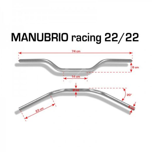 HANDLEBAR BARRACUDA RACING 22MM BLACK