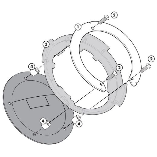 Βάση σακιδίου ρεζερβουάρ GIVI SUZUKI φλάντζα Tanklock TanklockED BF01