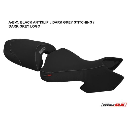 MOTO.K DUCATI MULTISTRADA 620/1000/1100 (03-09) BLACK SEAT COVER