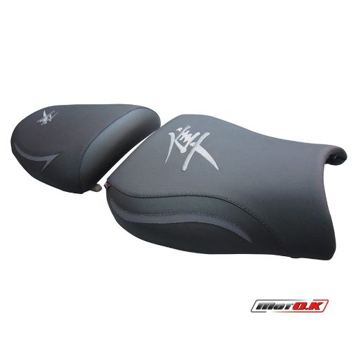 MOTO.K SUZUKI HAYABUSA (08-12) EMBROIDERY LOGO BLACK SEAT COVER