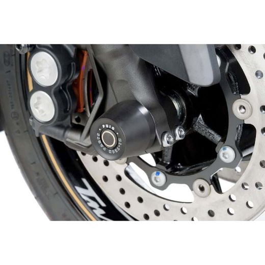 PUIG 8620N BLACK FRONT AXLE SLIDERS FOR DUCATI HYPER 796/1100/S