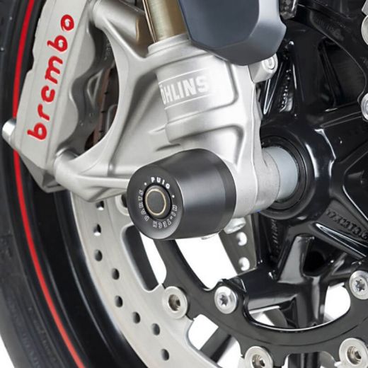 PUIG 8620N BLACK FRONT AXLE SLIDERS FOR DUCATI HYPER 796/1100/S