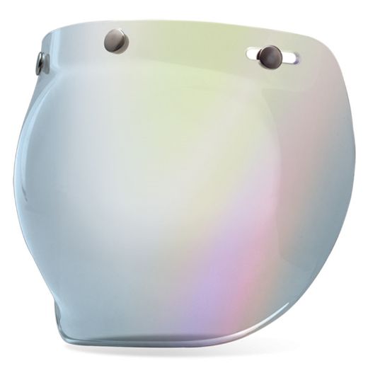 BELL 3-SNAP BUBBLE IRIDIUM SILVER VISOR FOR CUSTOM 500