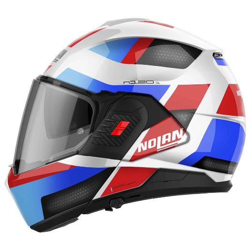 Nolan N120-1 flip-up modular helmets Subway 24 metal white/blue/red Chania