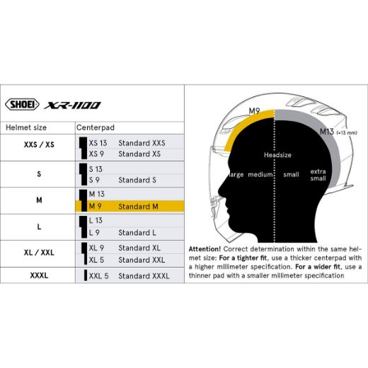 SHOEI TYPE-B GREY INNER LINER FOR XR-1100