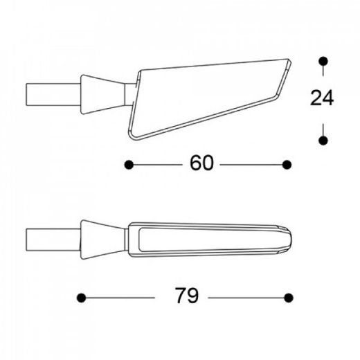 BARRACUDA SQ-LED B-LUX BLACK/CLEAR LED INDICATORS