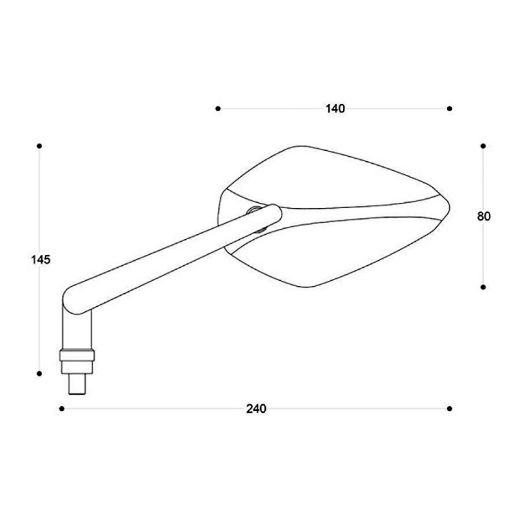 Καθρέπτες σετ BARRACUDA X-VERSION B-LUX Σετ καθρέφτες μηχανής μαύρο