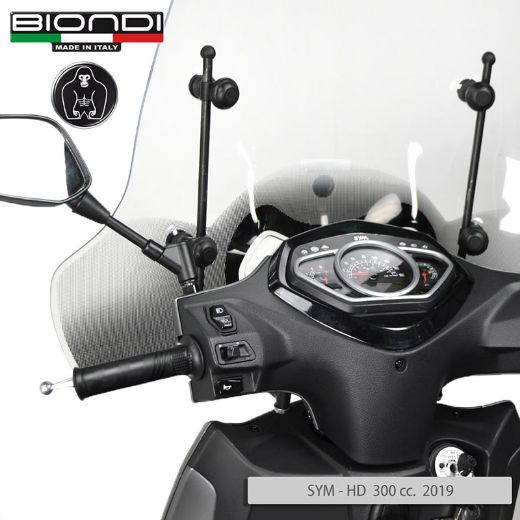 BIONDI 8061235 LIGHT SMOKE WINDSCREEN + BASE FOR SYM HD300