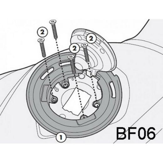 GIVI BF06 BLACK TANK LOCK FLANGE FOR BMW