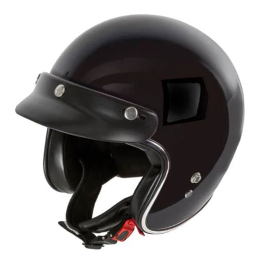 GARIBALDI G02X RETRO HELMETS GLOSSY BLACK