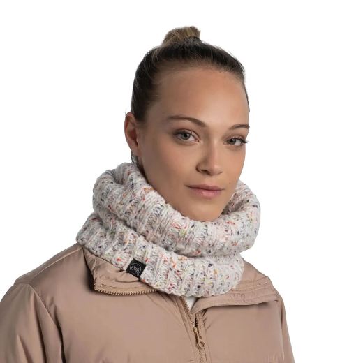 Buff Knitted and Fleece women neckwear kim white