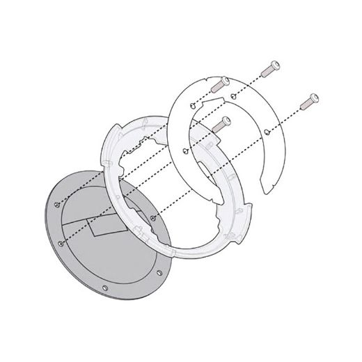 βάση σακιδίου ρεζερβουάρ GIVI KOVE 510 X 2024- φλάντζα Tanklock TanklockED BF85