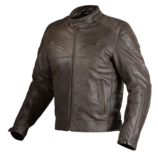 JACKET LEATHER NORDCODE CAFE RACE BROWN ANTIK