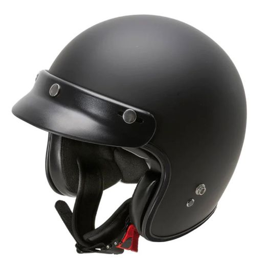 GARIBALDI G02X RETRO HELMETS MATT BLACK