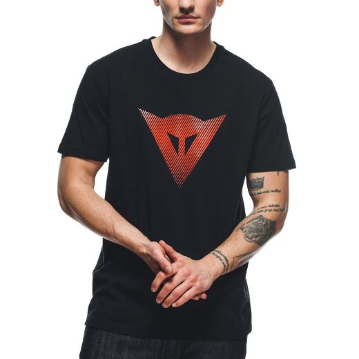 DAINESE T-SHIRT LOGO BLACK/RED