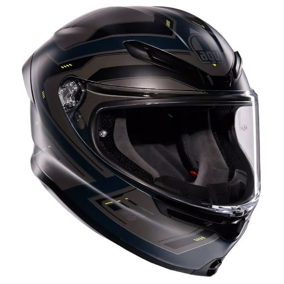 AGV K6 S Enhance full face κράνη matt grey/yellow fluo χανιά