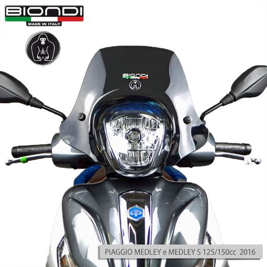 Ζελατίνες φαίρινγκ BIONDI PIAGGIO MEDLEY 125 150 2016-2019 Ζελατίνα Wild 8061280 Σκούρο Φιμέ