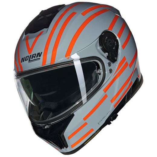 full-face κράνη μηχανής Nolan N80-8 κράνος Veloce 349 grey/orange γκρι/πορτοκαλί