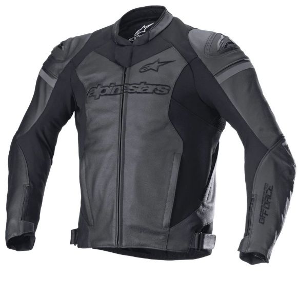 sport δερμάτινα μπουφάν μηχανής alpinestars gp force black black μαύρο