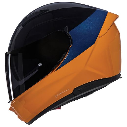 full-face κράνη μηχανής Nolan N60-6 κράνος Verniciatura Speciale 342 orange/black/deep blue πορτοκαλί/μαύρο